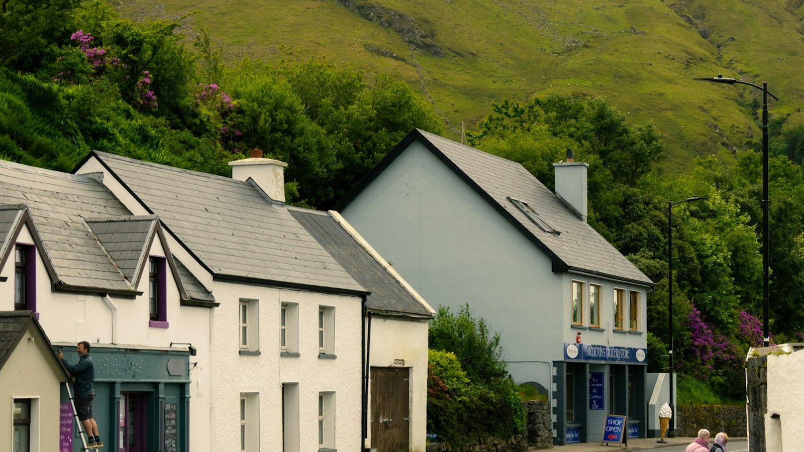 A small Irish village with independent businesses